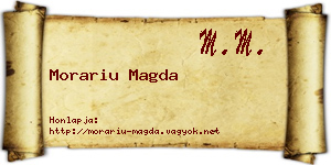 Morariu Magda névjegykártya